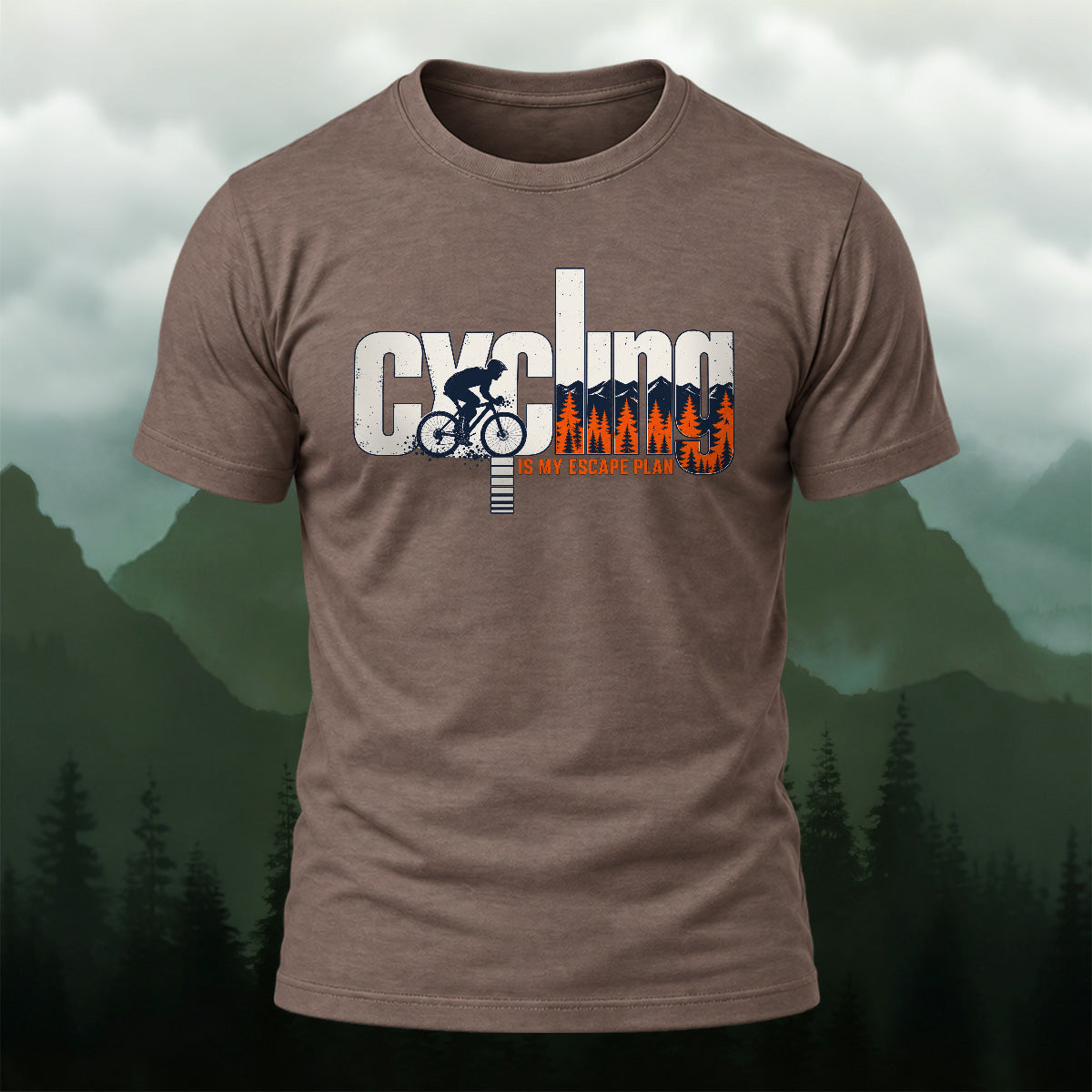 Casual Outdoor Cycling Slogan Cotton T-Shirt
