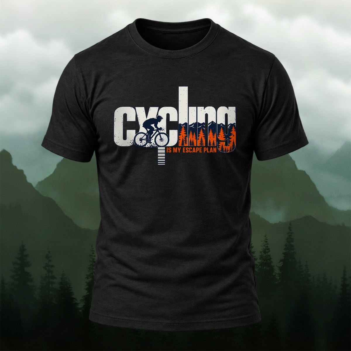 Casual Outdoor Cycling Slogan Cotton T-Shirt