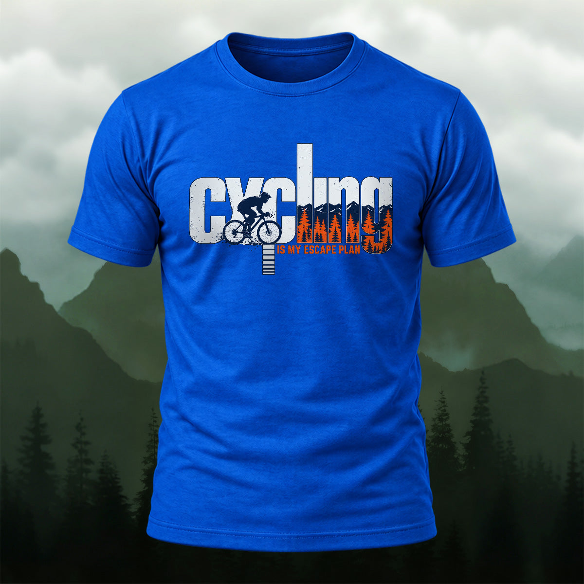 Casual Outdoor Cycling Slogan Cotton T-Shirt