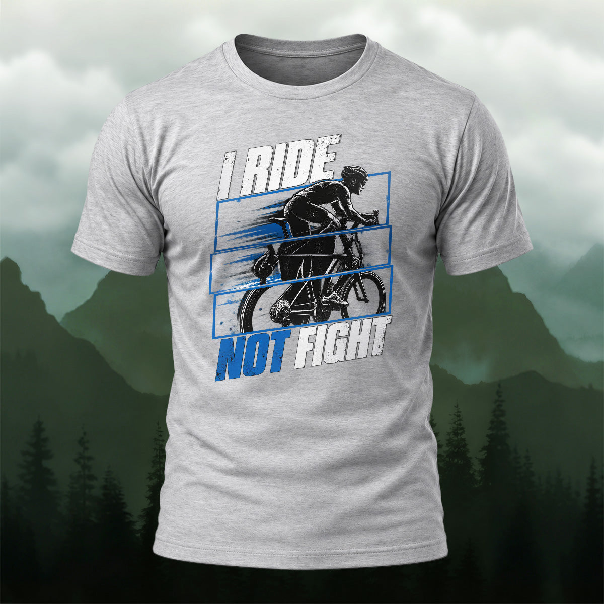 Dynamic Road Cyclist Combed Cotton T-Shirt