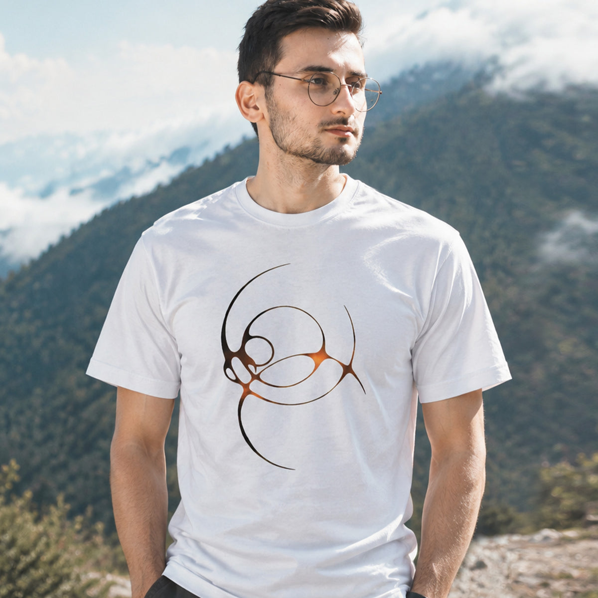 Abstract Norse Knotwork Soft Cotton T-Shirt