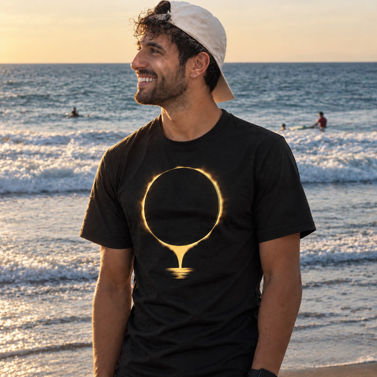 Art-Printed Casual Outdoor 100% Cotton T-Shirt