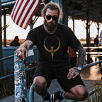Rugged Norse Emblem Combed Cotton T-Shirt