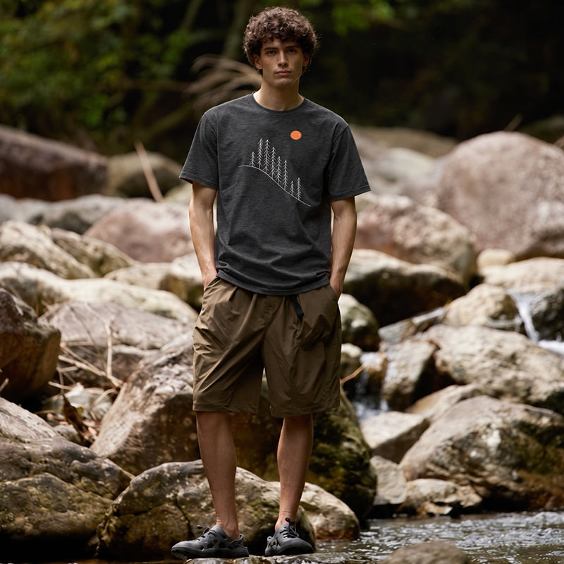 Minimalist Landscape Pattern Premium Cotton T-shirt