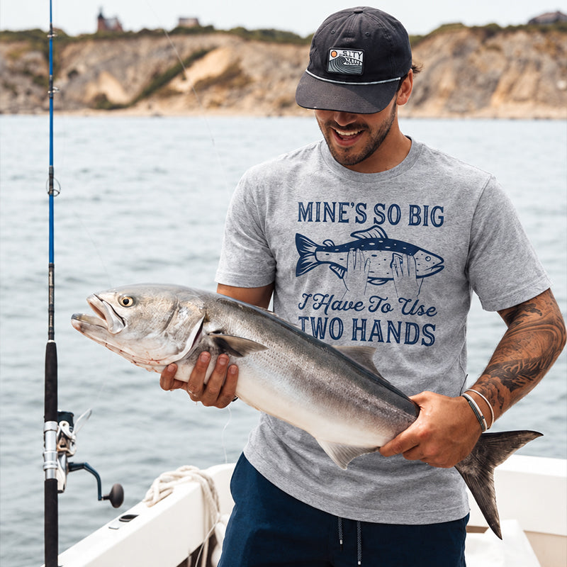 Big Fish in Hand Pattern Daily Cotton T-shirt