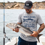 Big Fish in Hand Pattern Daily Cotton T-shirt