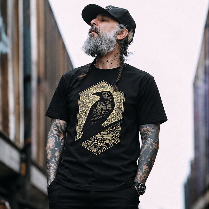 Bird Pattern Mountain Comfortable Casual T-Shirt