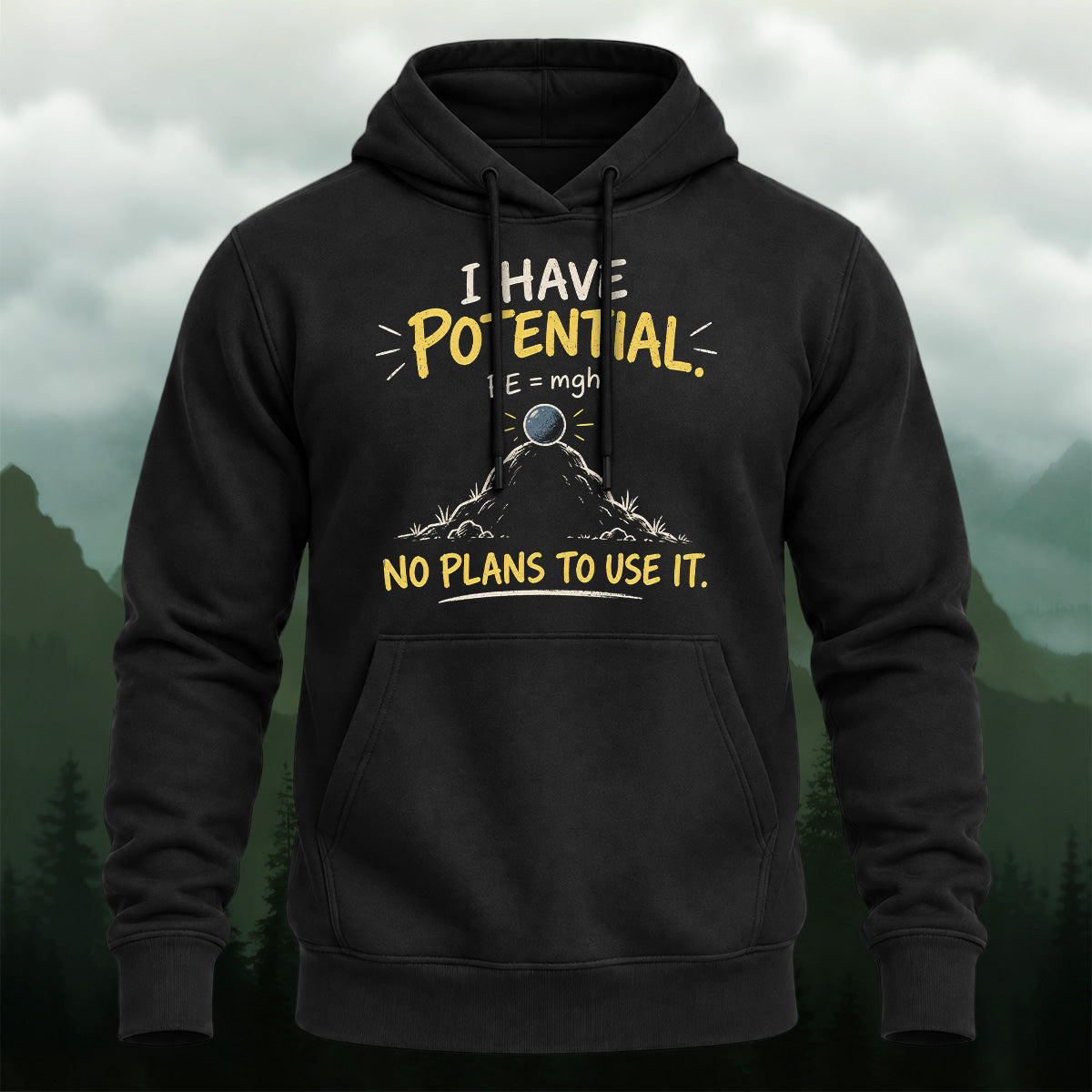 Cotton Made Casual Physics Humor Hoodie