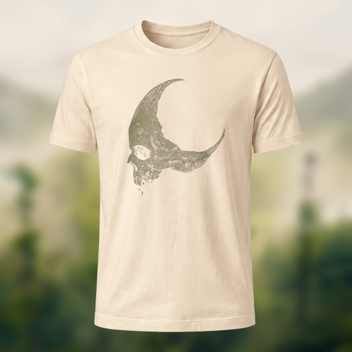 Dark Skull Print Casual Soft Cotton T-Shirt