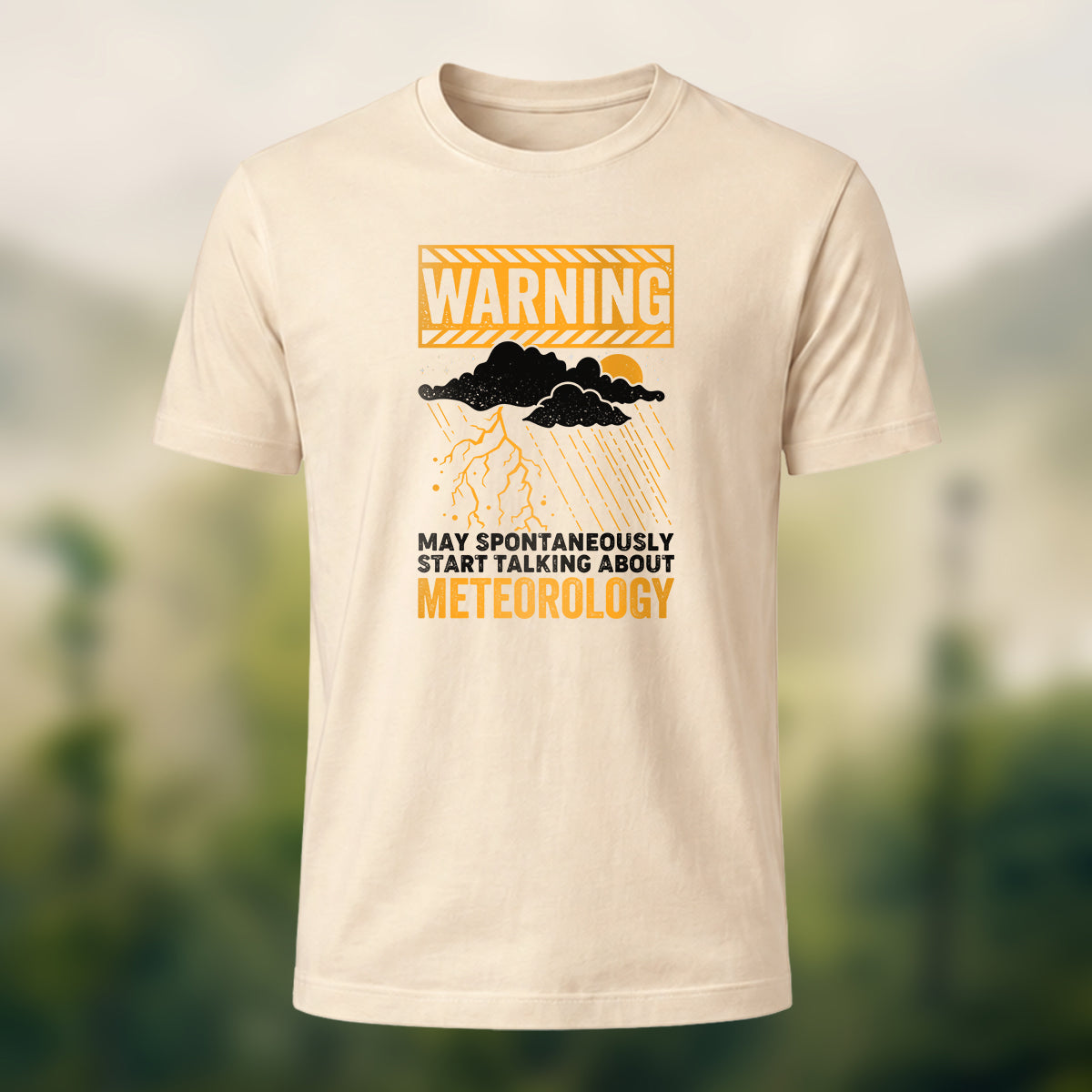 Weather-Themed Print Casual Premium Cotton T-Shirt