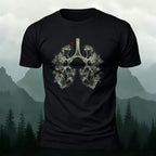 Lush Branches Lung Print Skin-friendly Cotton T-shirt