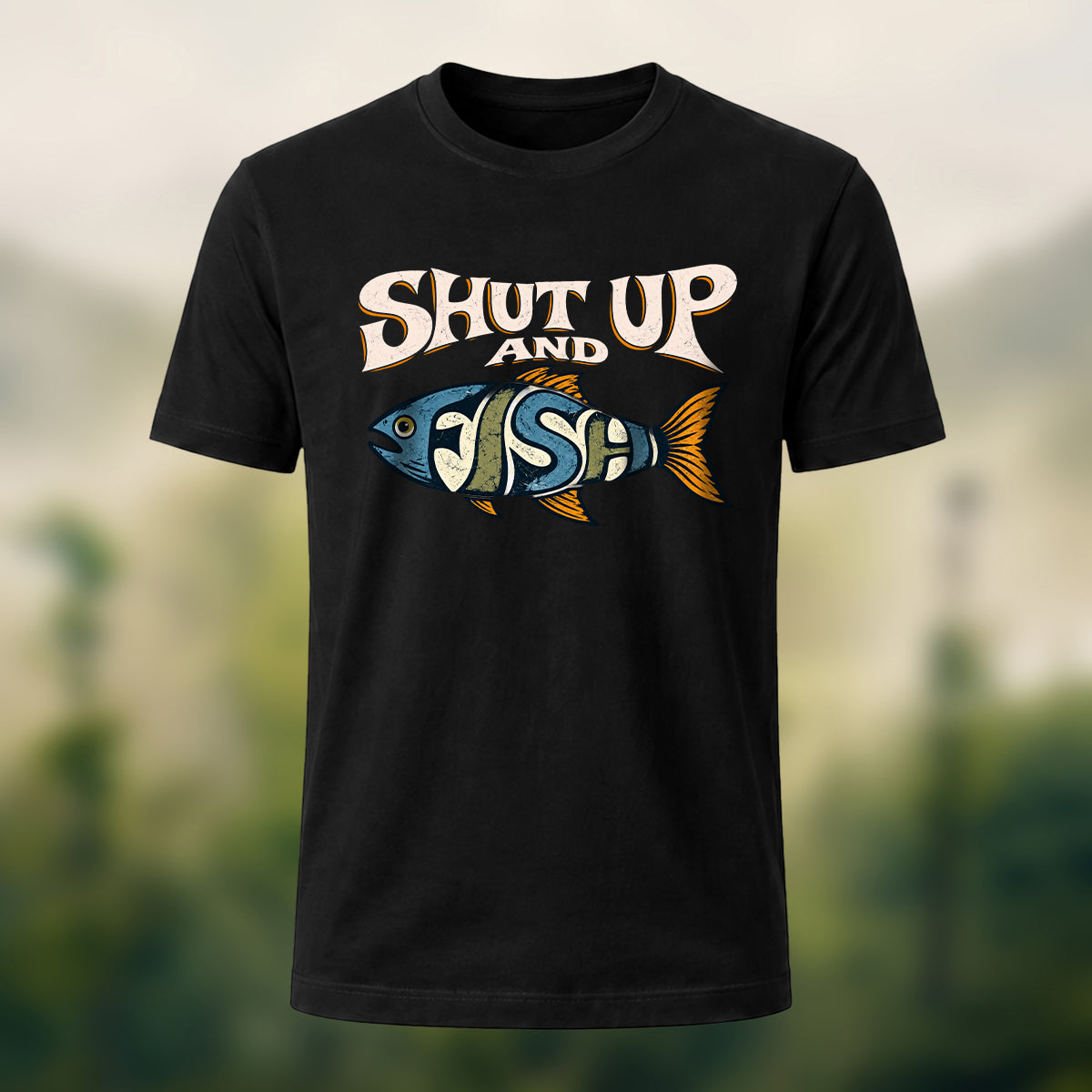 Vintage Fishing Humor Soft Cotton T-Shirt