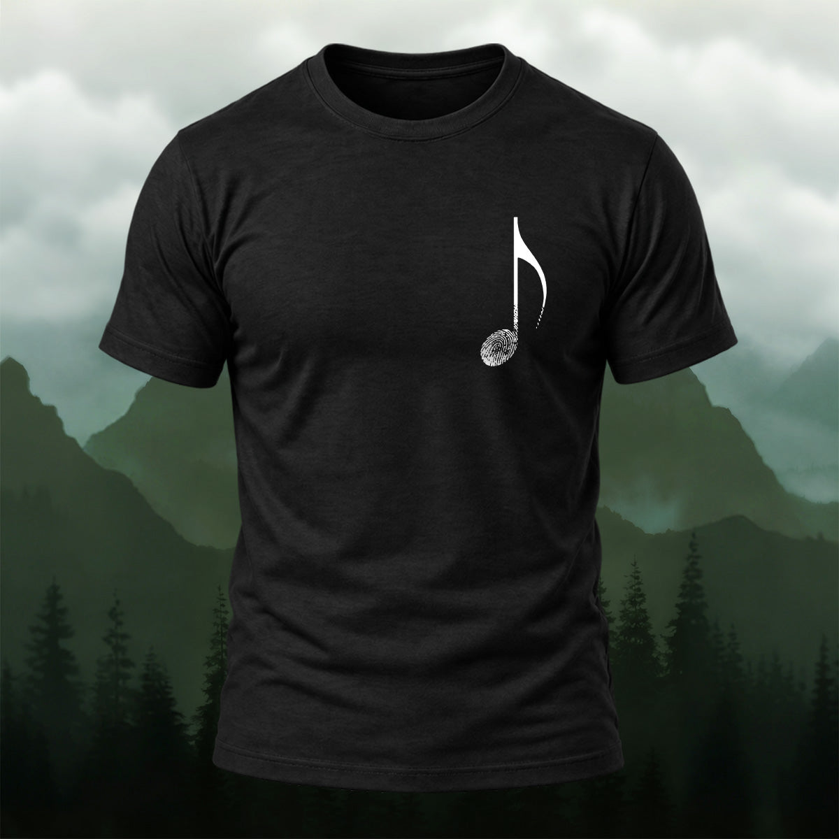Modern Music Note Premium Cotton T-Shirt