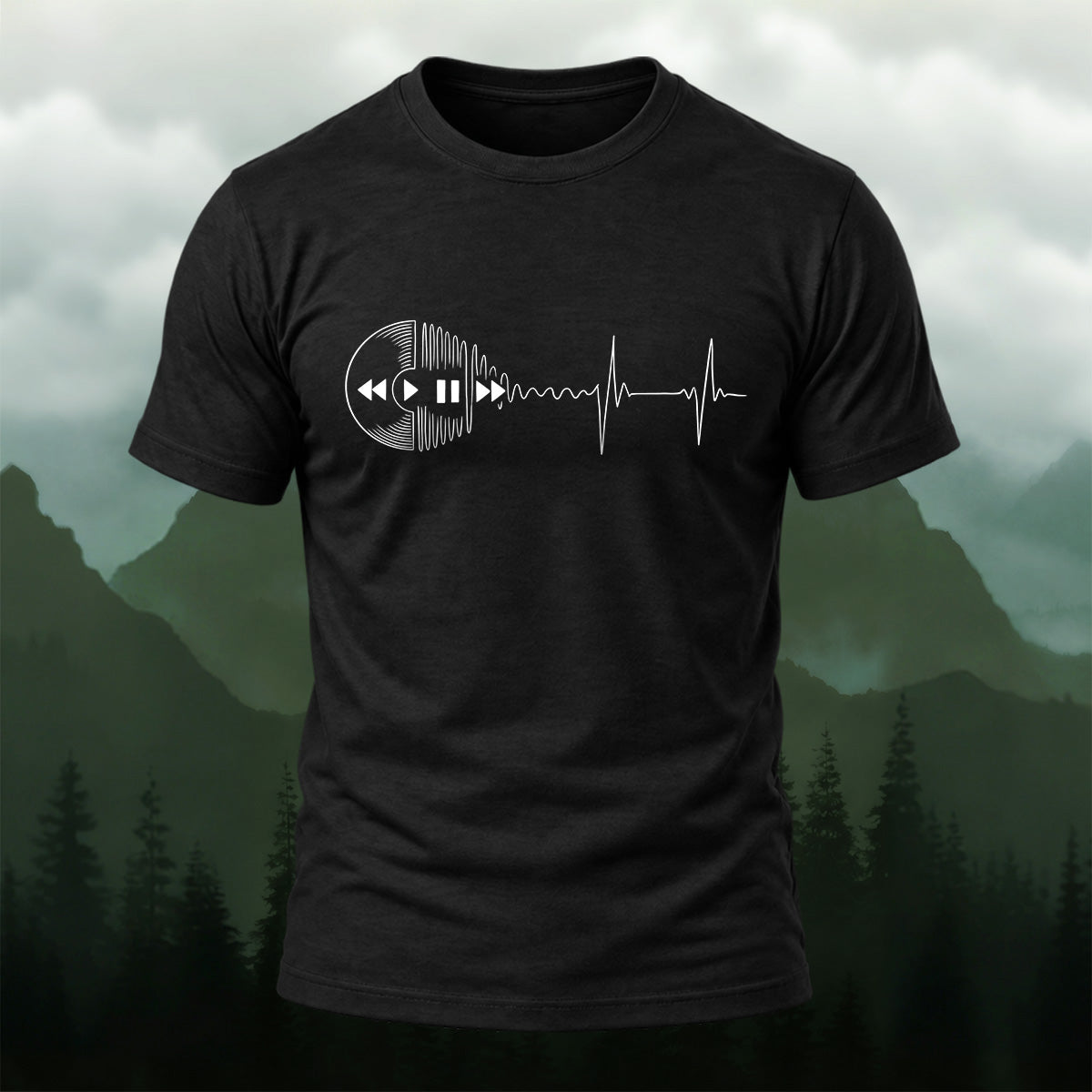 Rhythmic Soundwave Premium Cotton T-Shirt