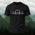 Colorful Audio Headphone Combed Cotton T-Shirt