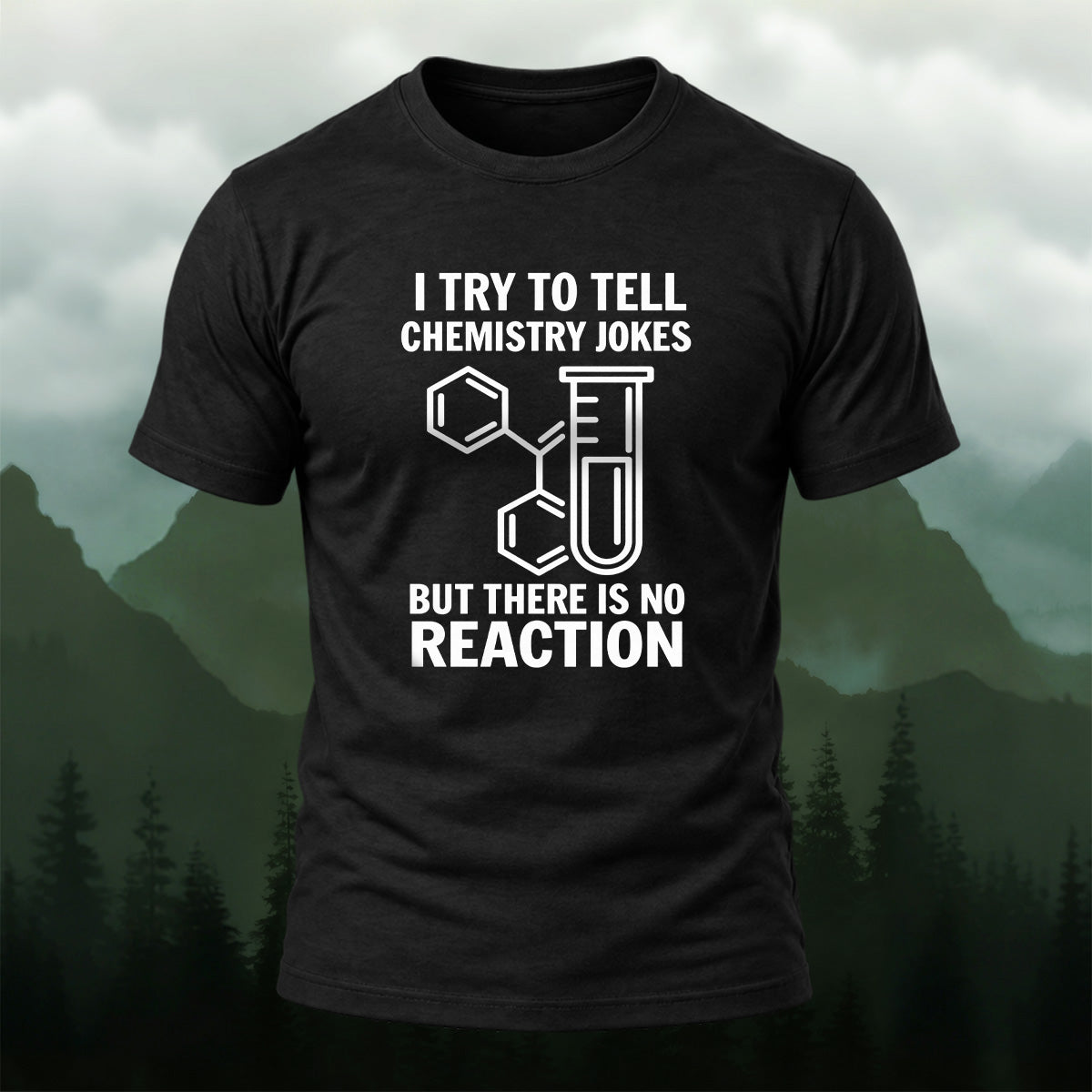 Classic Chemistry Pun Combed Cotton T-Shirt