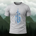 Geometric Spiral Structure Soft Cotton T-Shirt