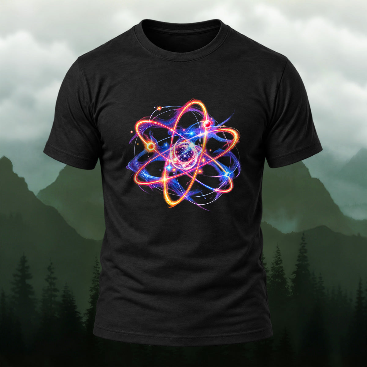 Vibrant Atomic Model Soft Cotton T-Shirt