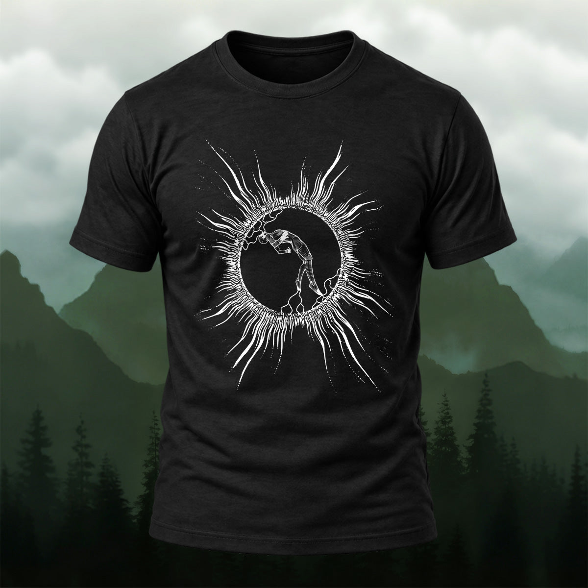 Expressive Human Sunburst Soft Cotton T-Shirt