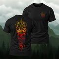 Mystical Geometric Emblem Cotton T-Shirt