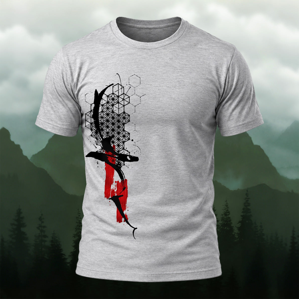 Abstract Geometric Print Soft Cotton T-Shirt