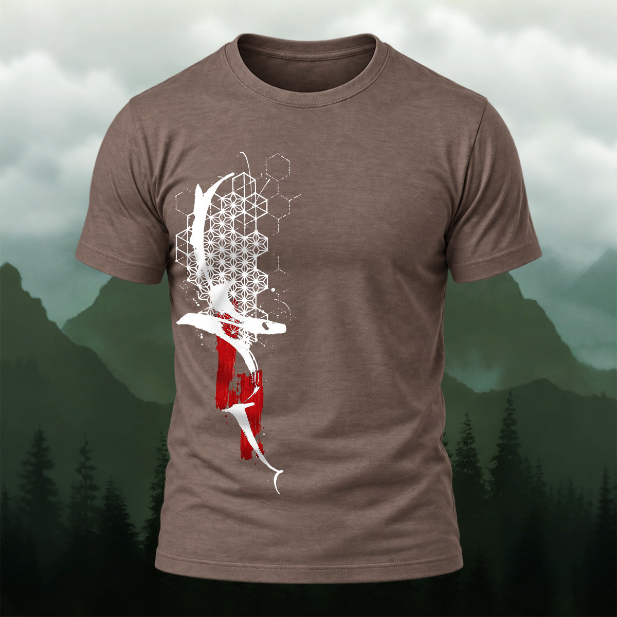 Abstract Geometric Print Soft Cotton T-Shirt