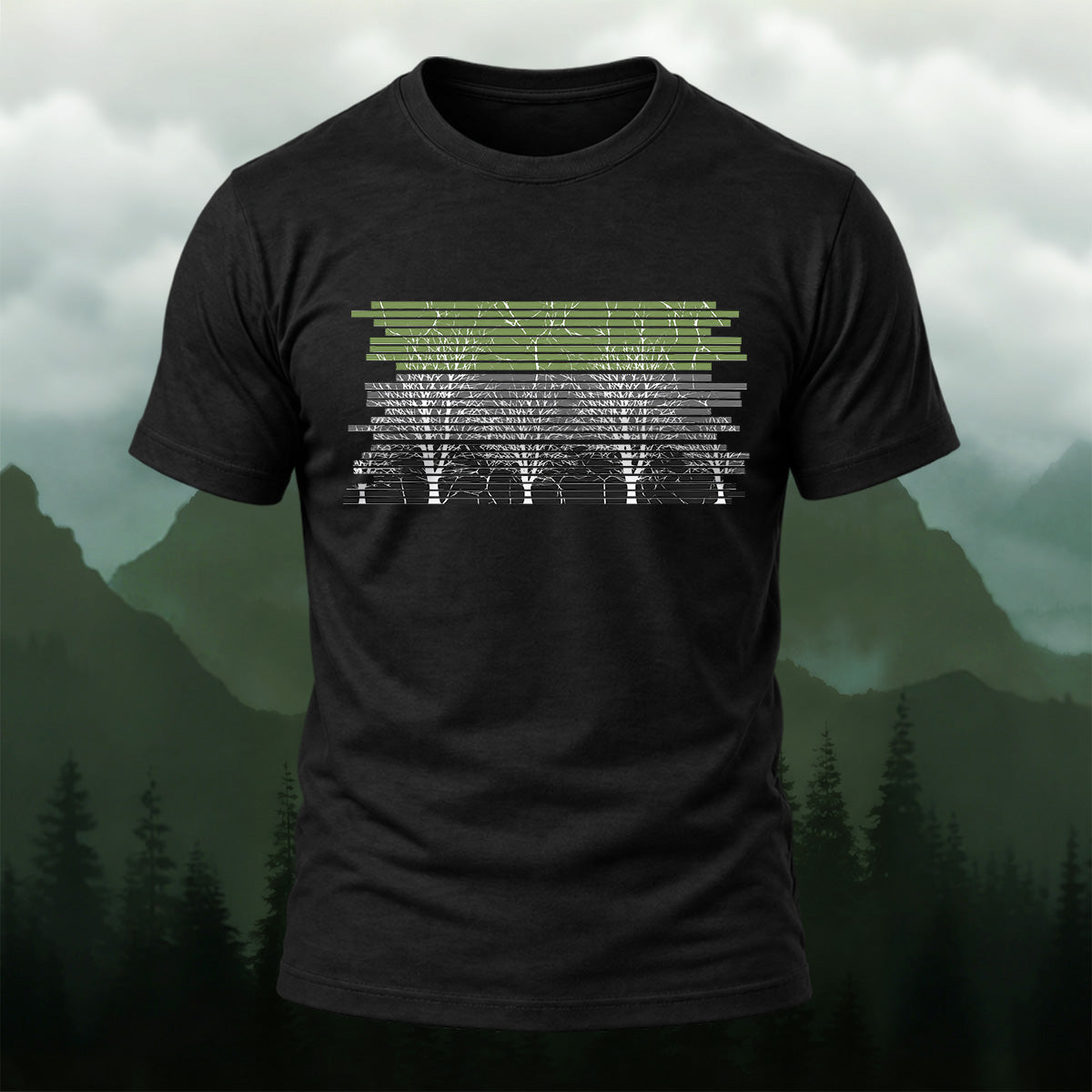 Natural Textured Stripe Premium Cotton T-Shirt