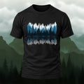 Clean Geometric Forest Reflection Cotton T-Shirt
