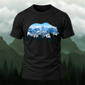 Snowy Mountain Bear Combed Cotton T-shirt