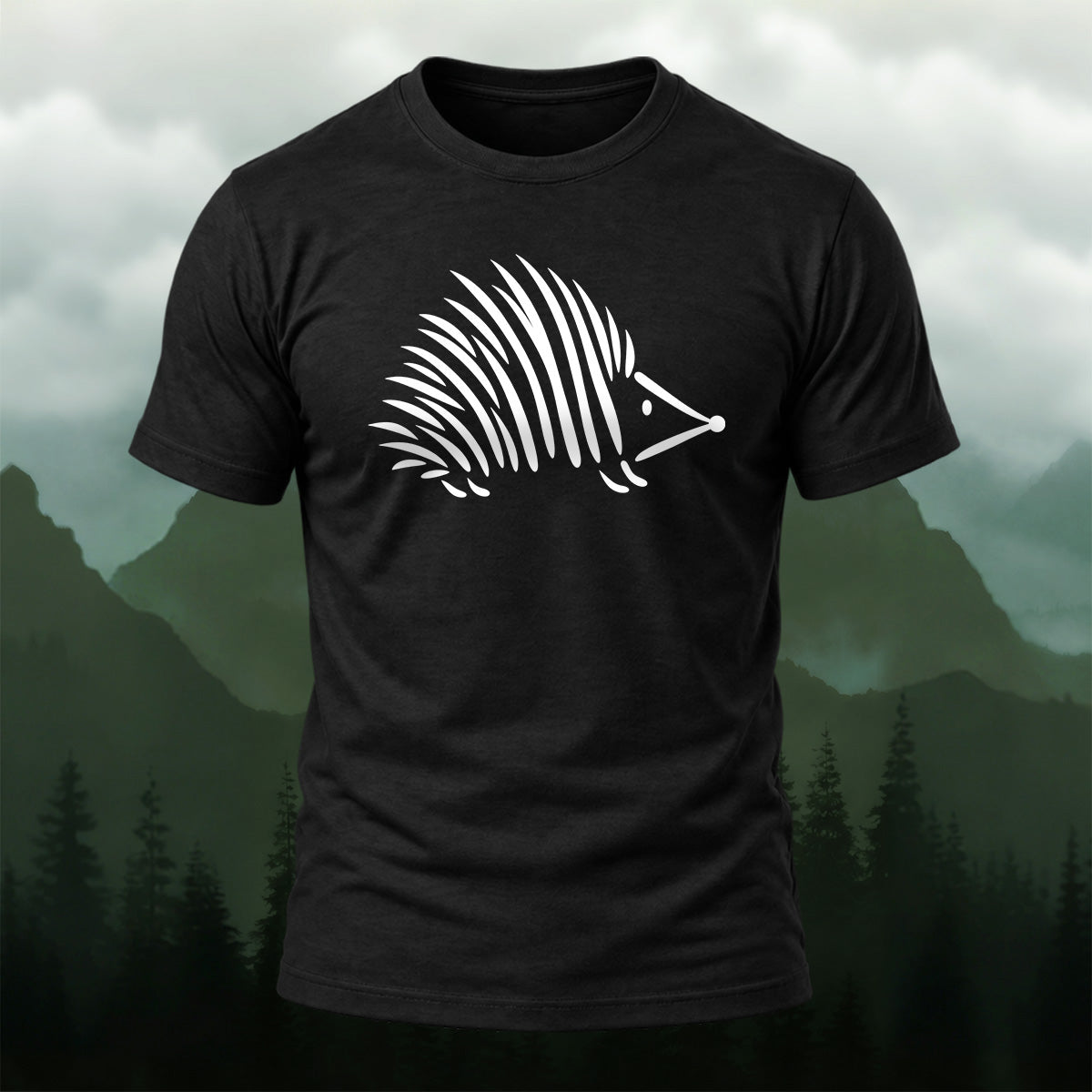 Minimal Modern Hedgehog Soft Cotton T-Shirt