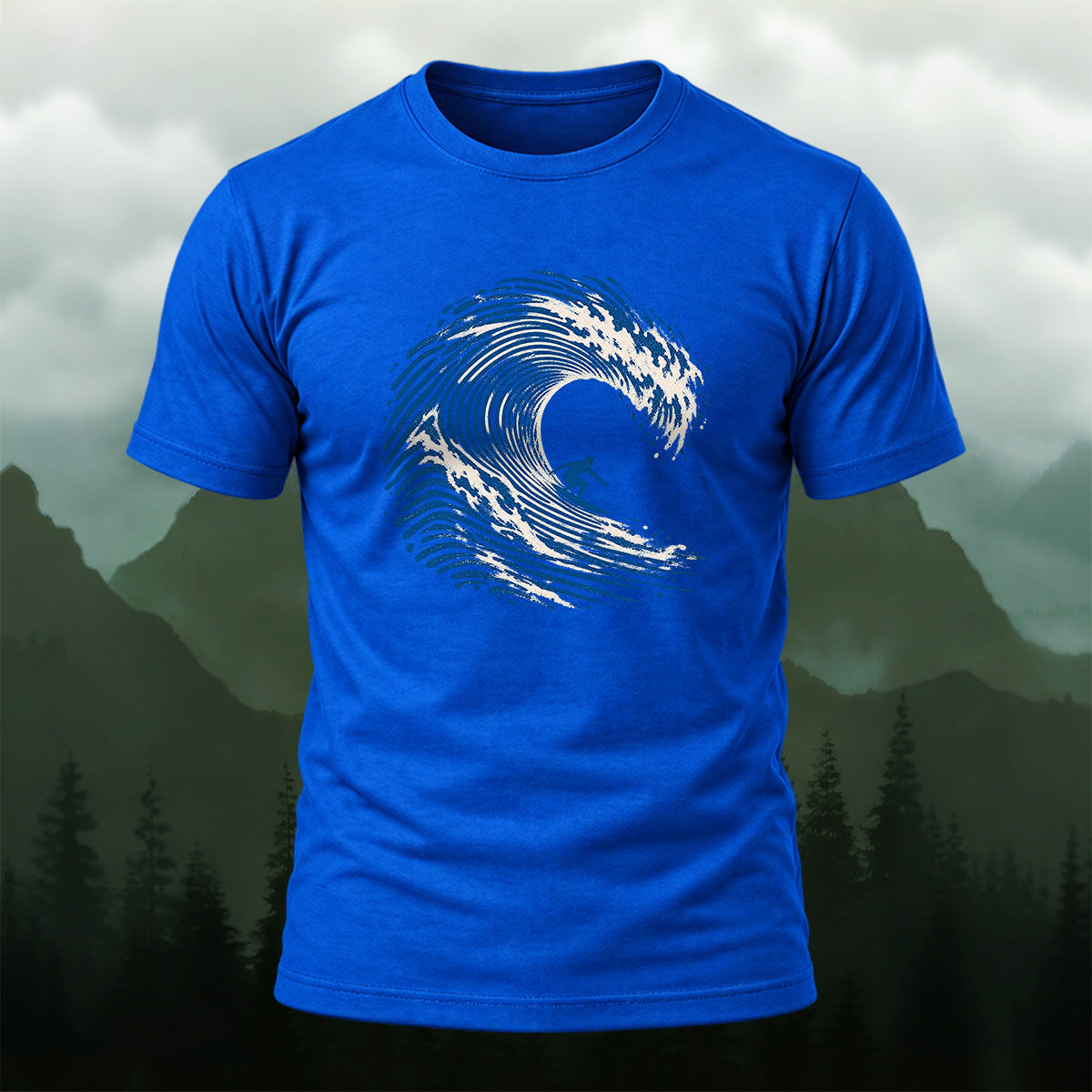 Abstract Wave Fingerprint Soft Cotton T-Shirt