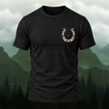 Ornate Horseshoe Combed Cotton T-Shirt