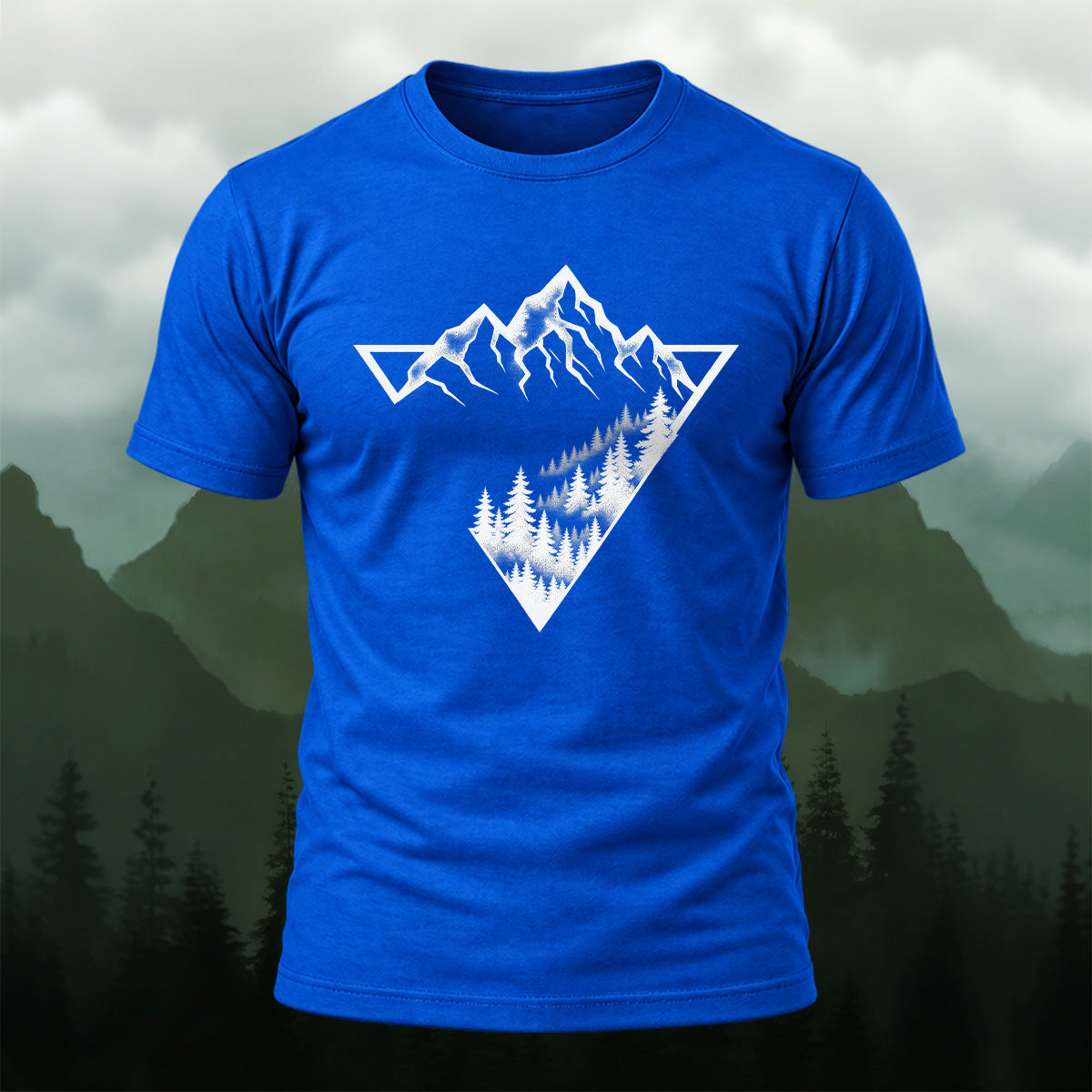 Adventure Mountain Pine Forest Cotton T-Shirt