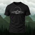Artistic Mountain Outline Premium Cotton T-Shirt