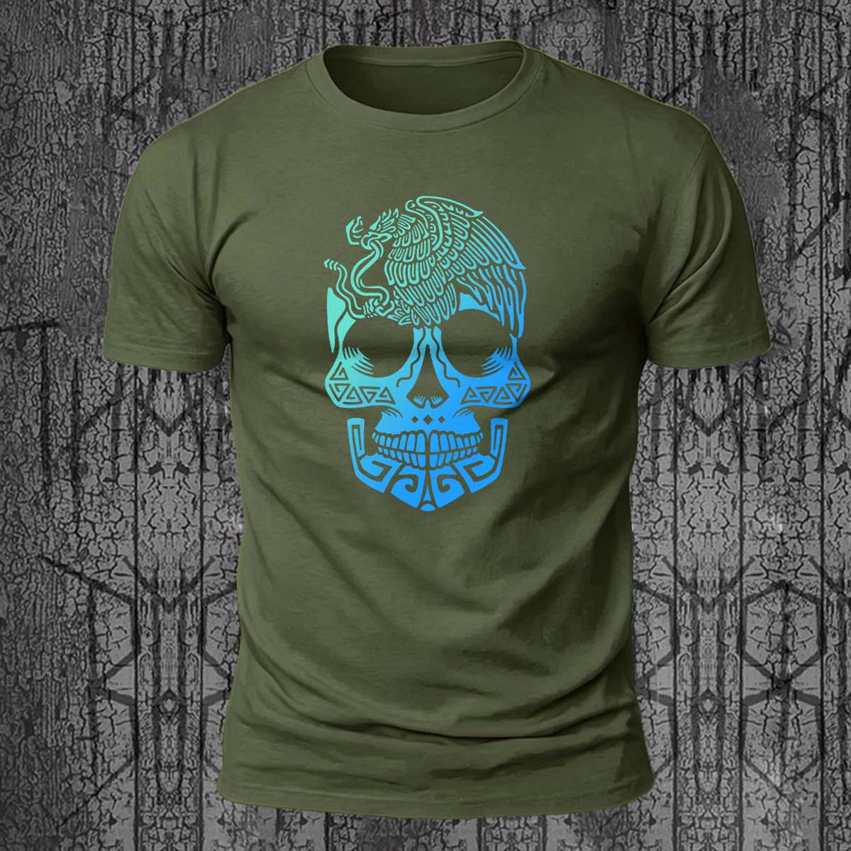 Cool Skull-Print Casual 100% Cotton T-Shirt