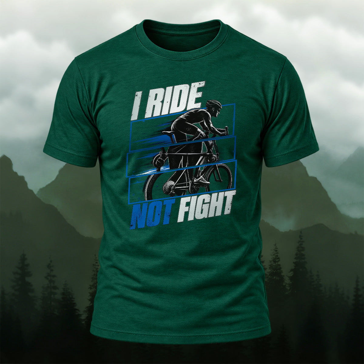 Dynamic Road Cyclist Combed Cotton T-Shirt