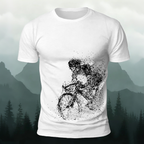 Creative Cycling Silhouette Combed Cotton Outdoor Tee