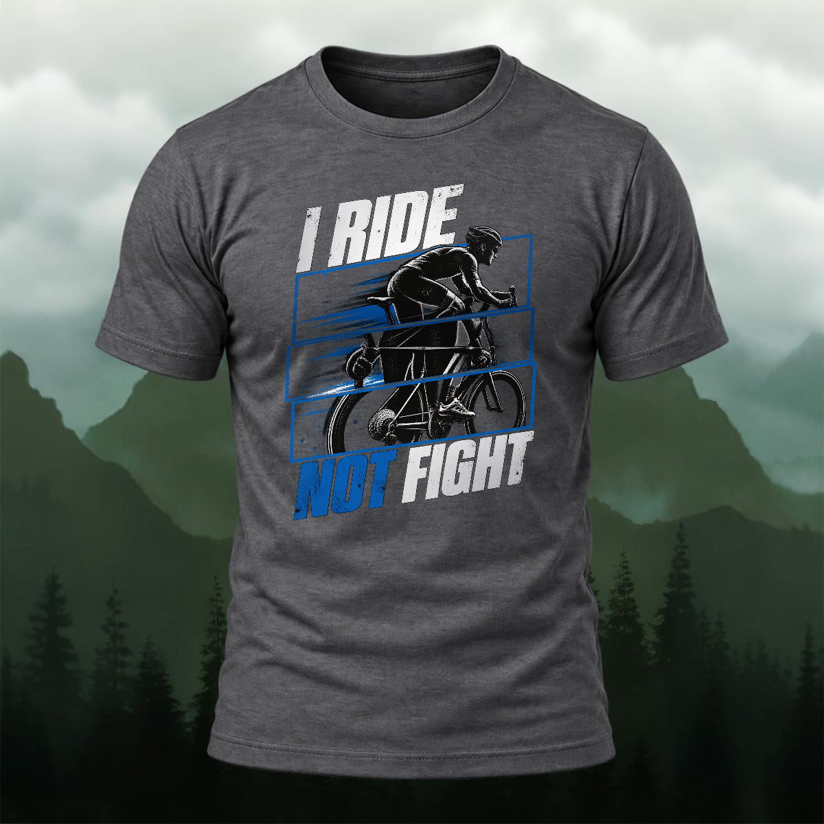 Dynamic Road Cyclist Combed Cotton T-Shirt
