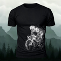 Creative Cycling Silhouette Combed Cotton Outdoor Tee