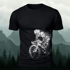Creative Cycling Silhouette Combed Cotton Outdoor Tee