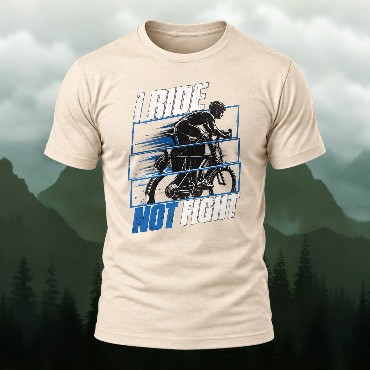 Dynamic Road Cyclist Combed Cotton T-Shirt
