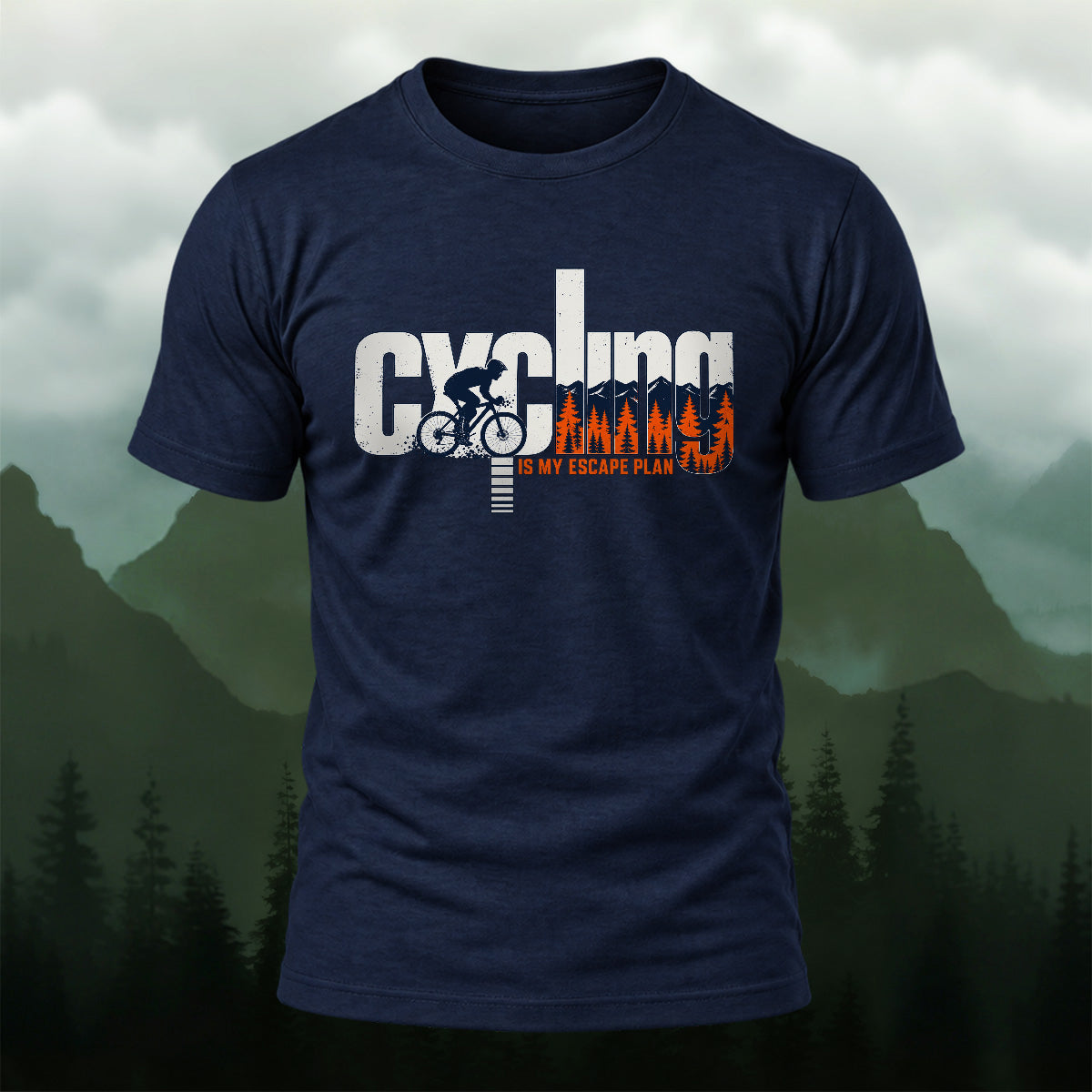 Casual Outdoor Cycling Slogan Cotton T-Shirt