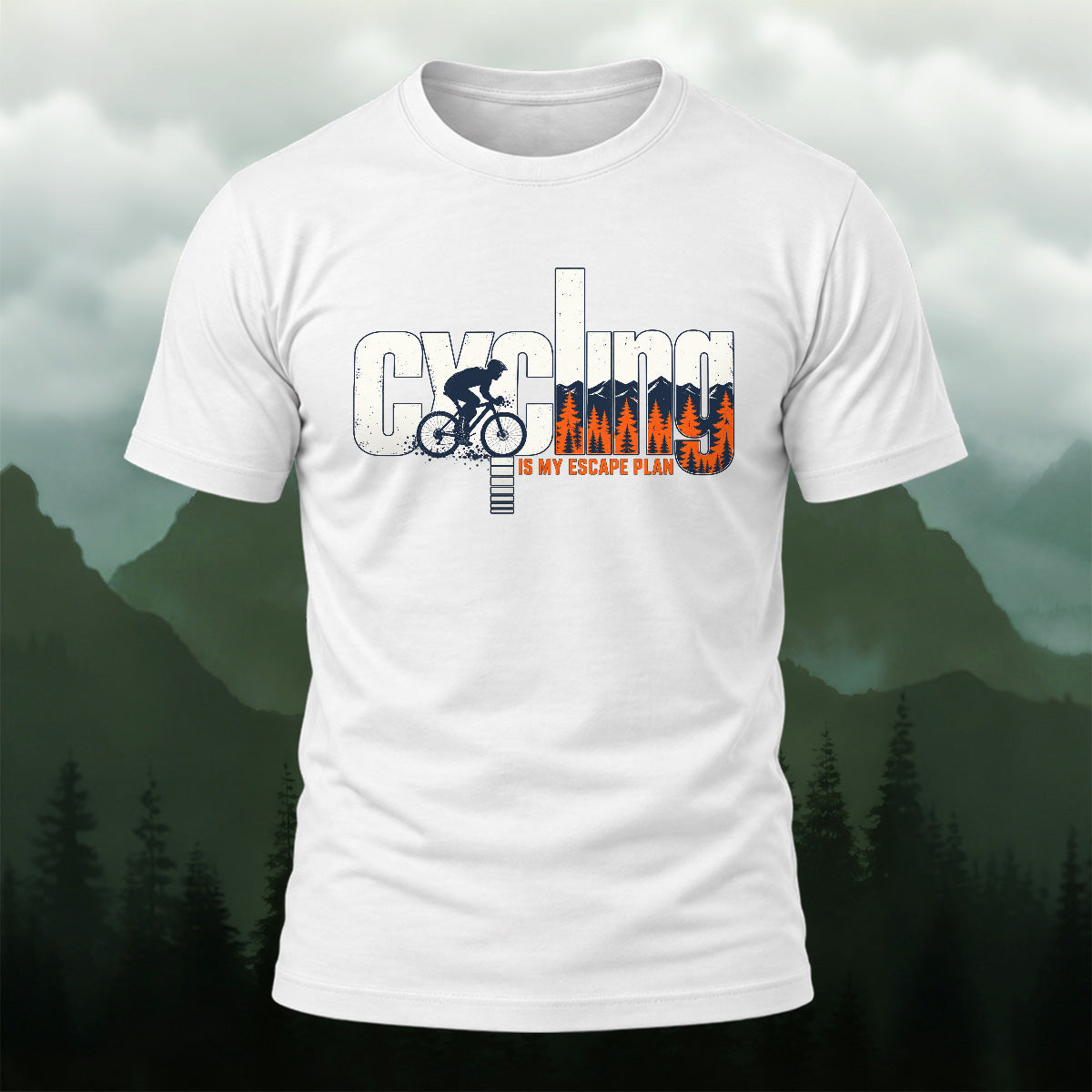 Casual Outdoor Cycling Slogan Cotton T-Shirt