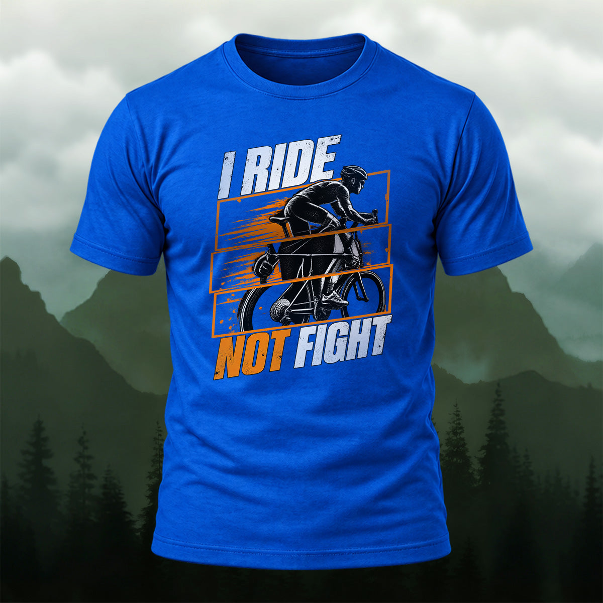 Dynamic Road Cyclist Combed Cotton T-Shirt