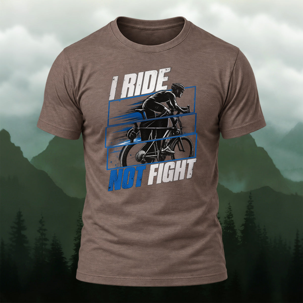 Dynamic Road Cyclist Combed Cotton T-Shirt