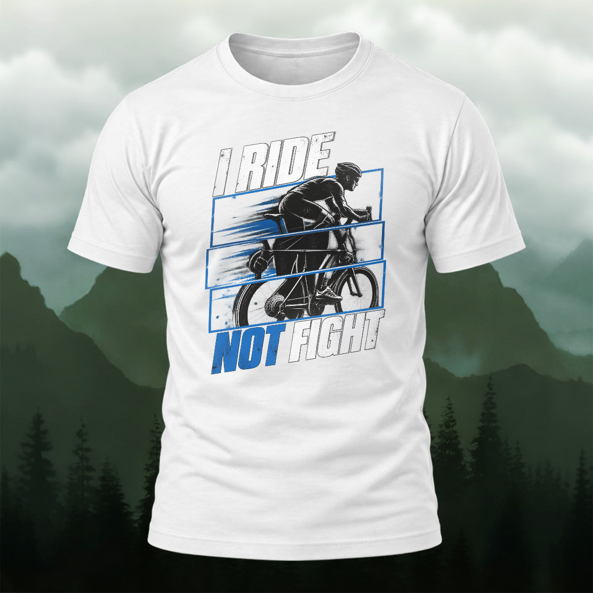 Dynamic Road Cyclist Combed Cotton T-Shirt
