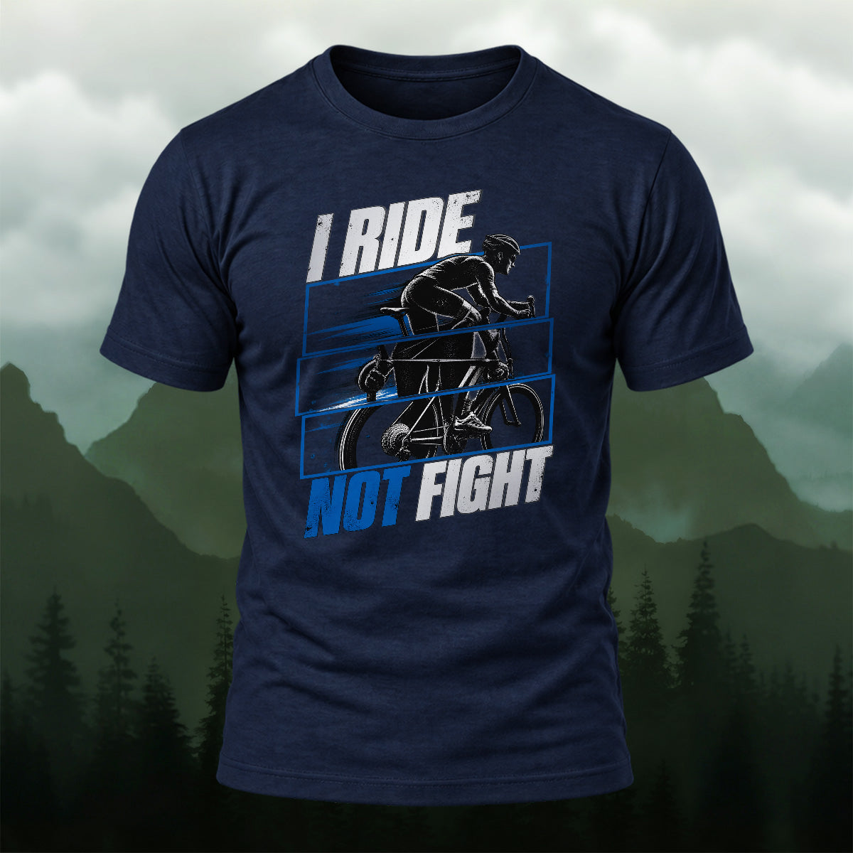 Dynamic Road Cyclist Combed Cotton T-Shirt