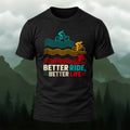 Vibrant Retro Cycling Waves Soft Cotton T-Shirt