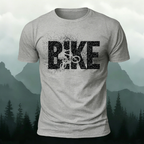 BIKE Letter Print 100% Cotton Casual T-Shirt
