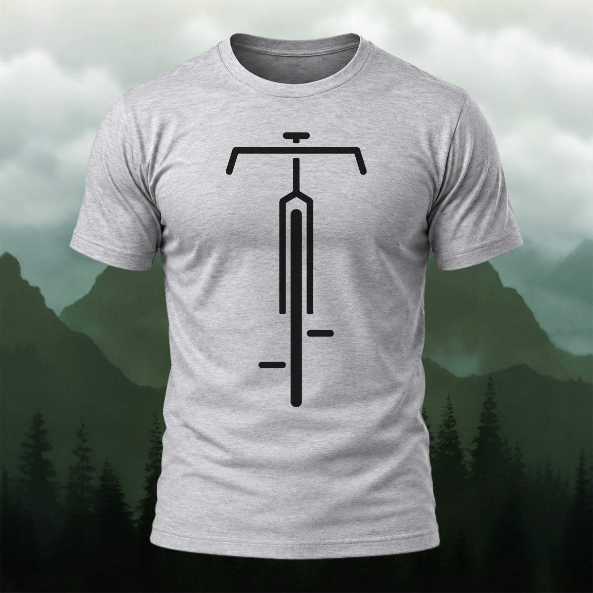 Clean Bicycle Print Soft Cotton T-Shirt